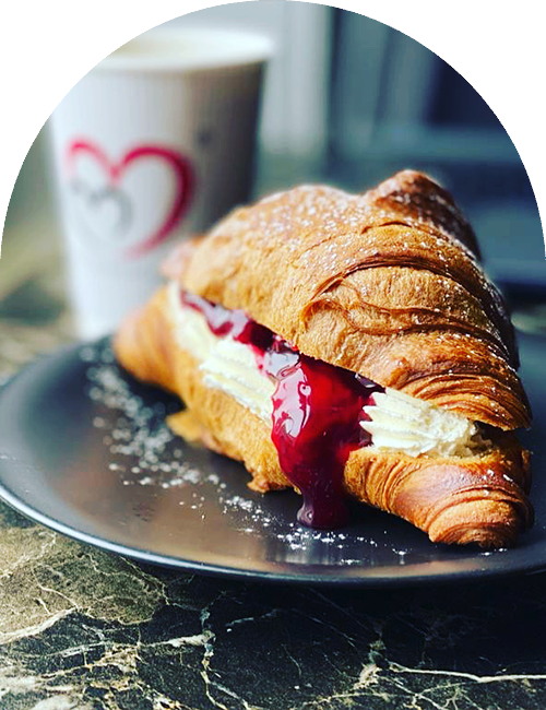 jam filled croissants